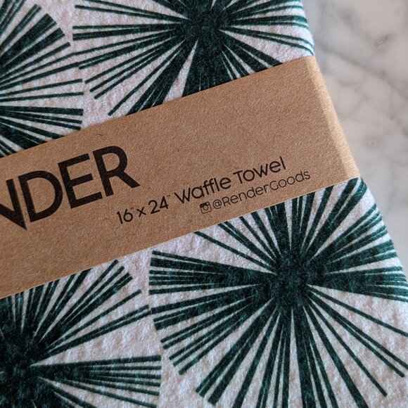 Eco-Friendly Patterned Waffle Towel - Picture 2 of 3